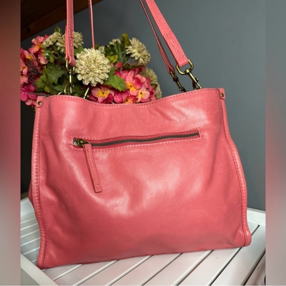 American Leather Co. Lenox Triple Entry Satchel! Preowned! - Picture 2 of 7